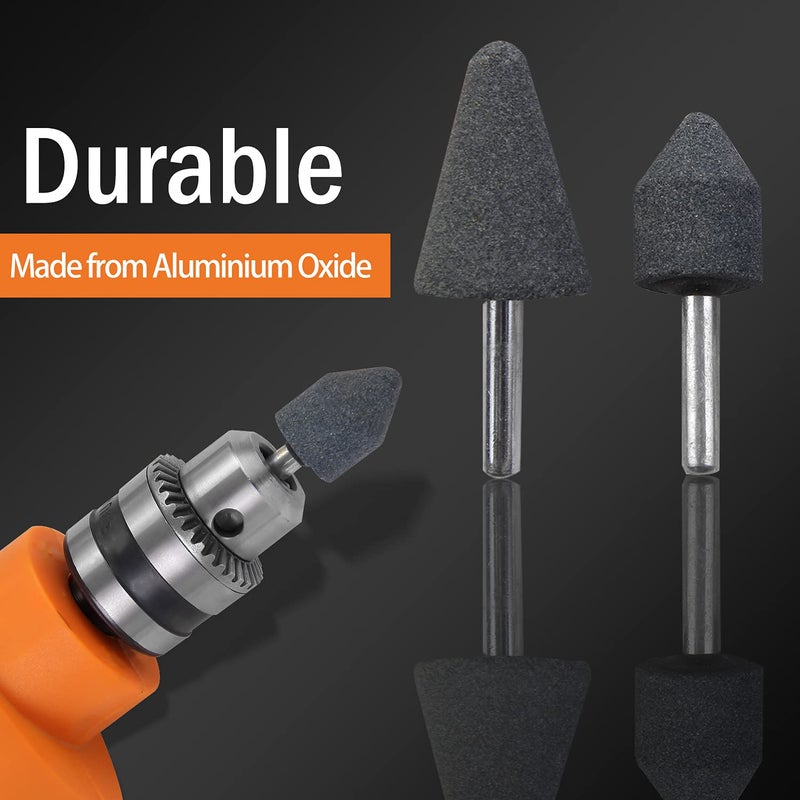 KSEIBI 689052 Grinding Stone Set of 10 Pc Stone Rotary Grinding Bits with 1/4 Inch and 1/8 Inch Shank - Image 4